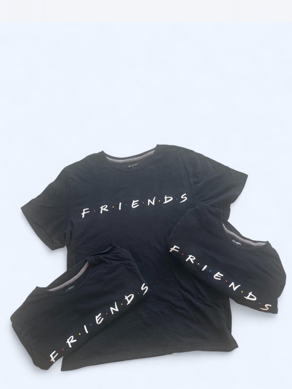 Black "FRIENDS" Logo Tshirts - Assorted
